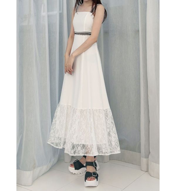 MERCURYDUO「モチーフレーステープワンピース」|ワンピース|