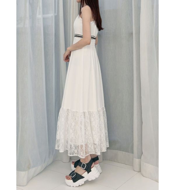 MERCURYDUO「モチーフレーステープワンピース」|ワンピース|