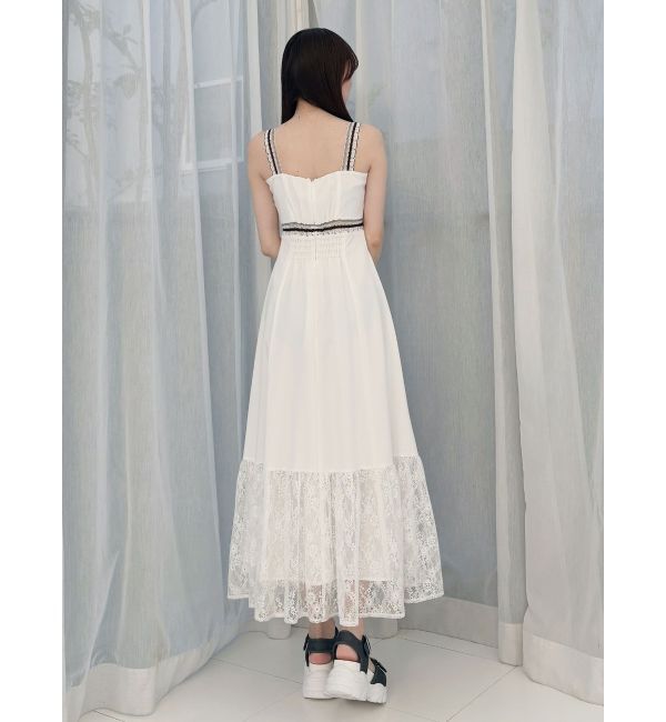 MERCURYDUO「モチーフレーステープワンピース」|ワンピース|