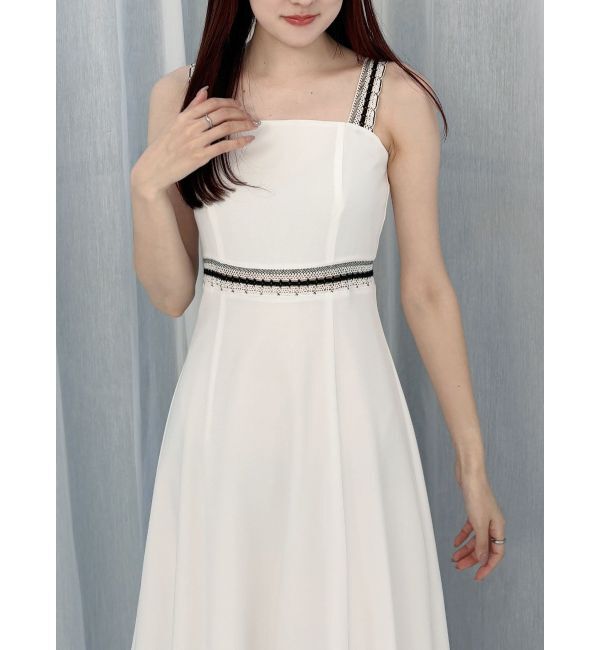 MERCURYDUO「モチーフレーステープワンピース」|ワンピース|