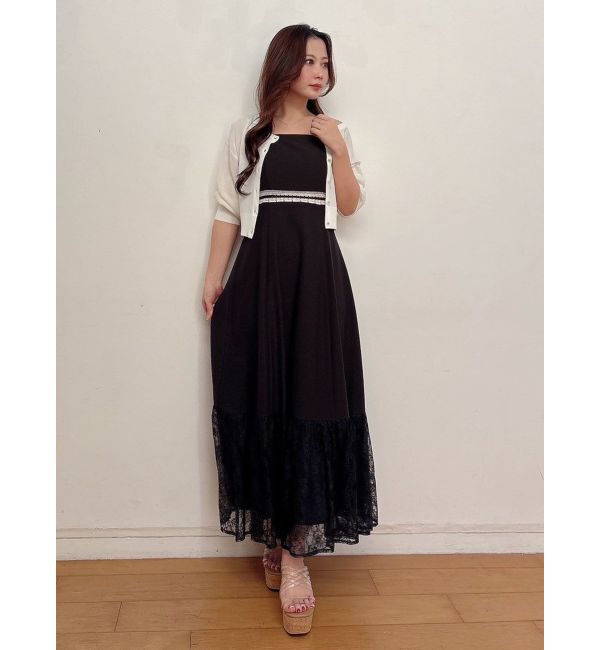 MERCURYDUO「モチーフレーステープワンピース」|ワンピース|