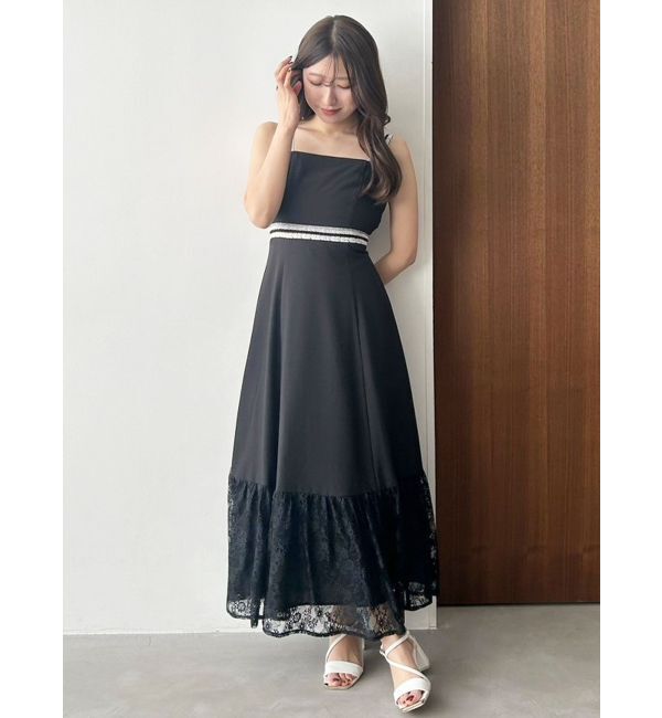 MERCURYDUO「モチーフレーステープワンピース」|ワンピース|