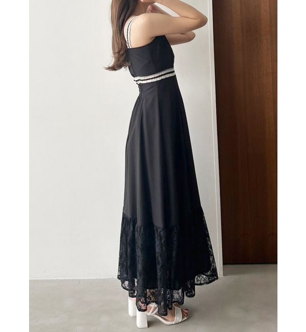 MERCURYDUO「モチーフレーステープワンピース」|ワンピース|