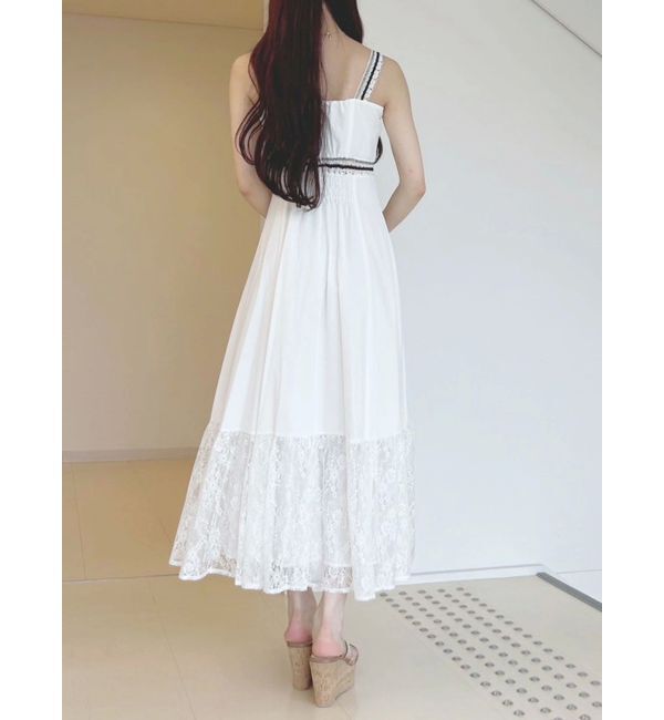 MERCURYDUO「モチーフレーステープワンピース」|ワンピース|