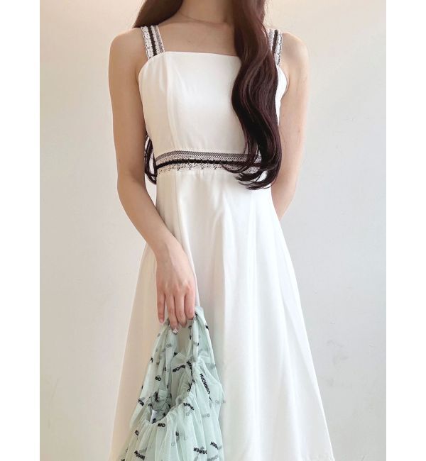 MERCURYDUO「モチーフレーステープワンピース」|ワンピース|