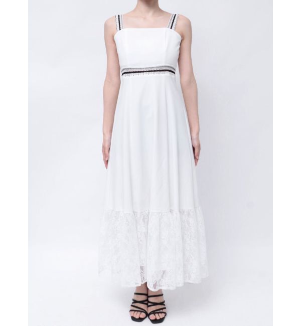 MERCURYDUO「モチーフレーステープワンピース」|ワンピース|