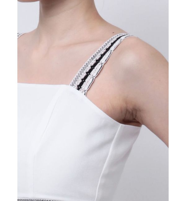 MERCURYDUO「モチーフレーステープワンピース」|ワンピース|