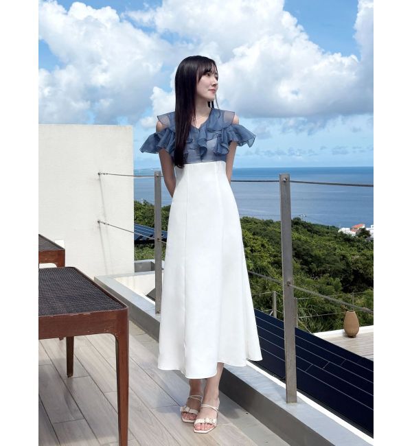 MERCURYDUO「2WAYシアーラッフルドッキングワンピース」|ワンピース|