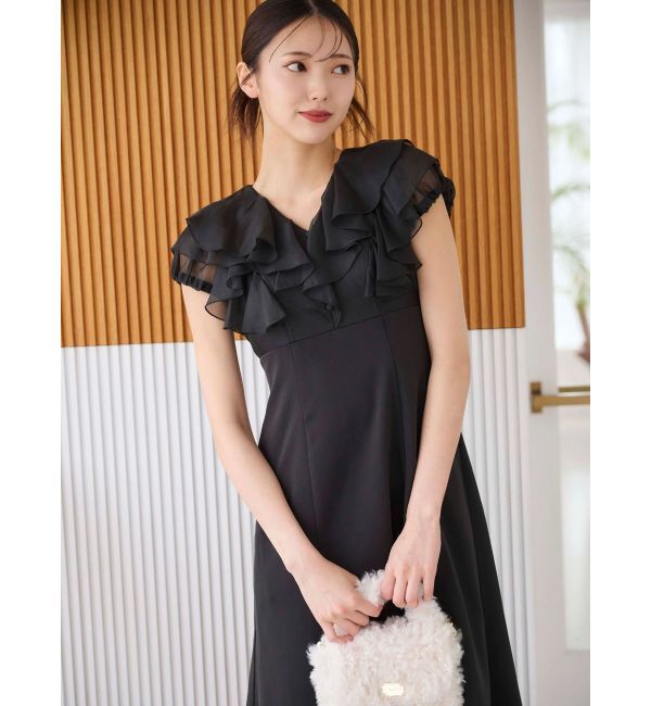 MERCURYDUO「2WAYシアーラッフルドッキングワンピース」|ワンピース|