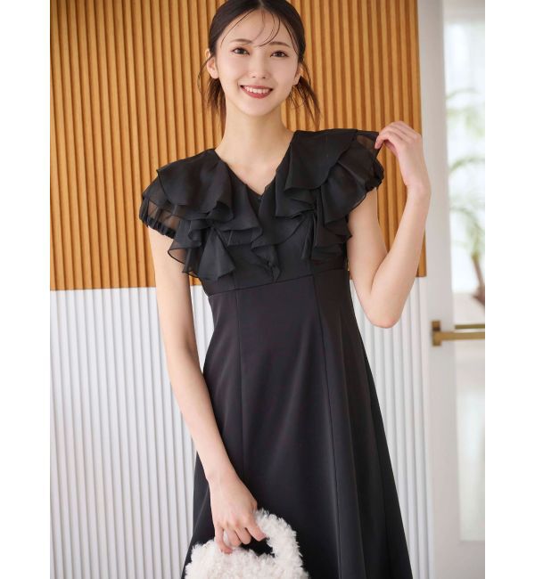 MERCURYDUO「2WAYシアーラッフルドッキングワンピース」|ワンピース|