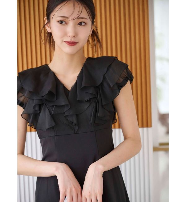 MERCURYDUO「2WAYシアーラッフルドッキングワンピース」|ワンピース|