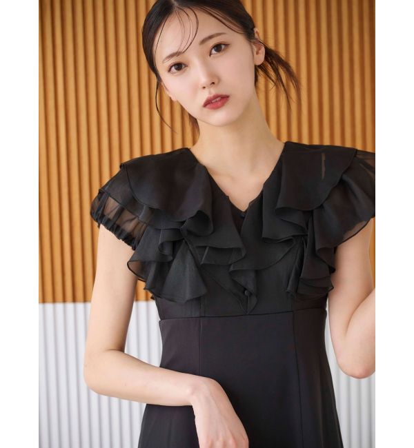 MERCURYDUO「2WAYシアーラッフルドッキングワンピース」|ワンピース|