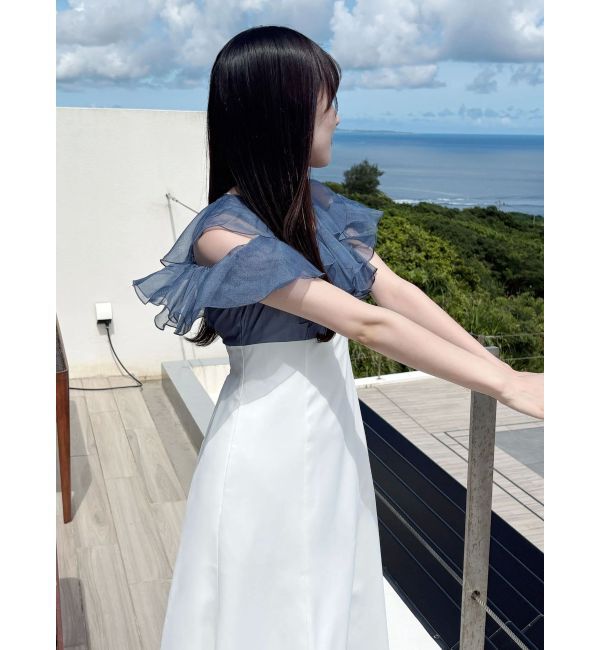 MERCURYDUO「2WAYシアーラッフルドッキングワンピース」|ワンピース|