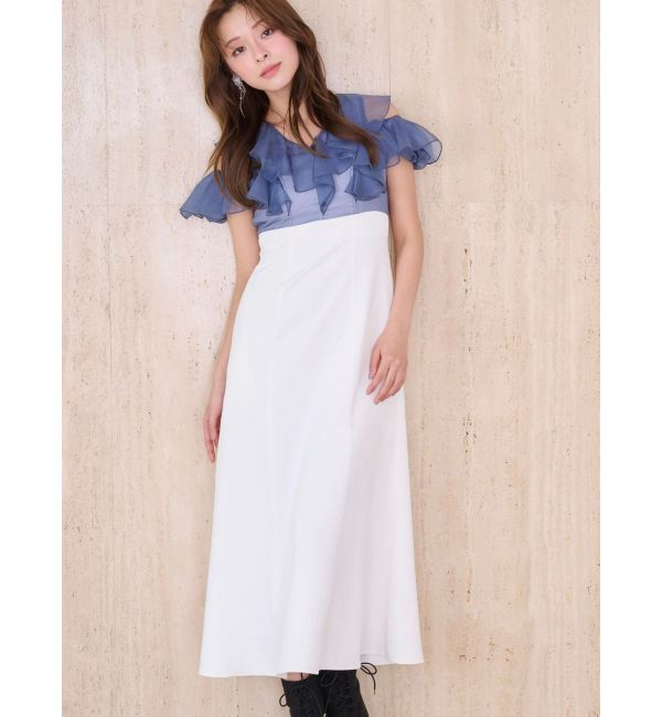 MERCURYDUO「2WAYシアーラッフルドッキングワンピース」|ワンピース|