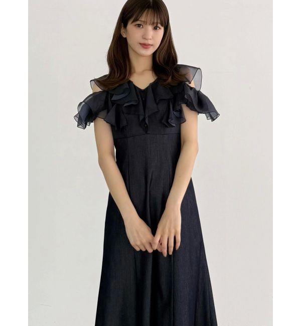 MERCURYDUO「2WAYシアーラッフルドッキングワンピース」|ワンピース|