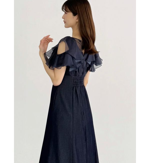 MERCURYDUO「2WAYシアーラッフルドッキングワンピース」|ワンピース|