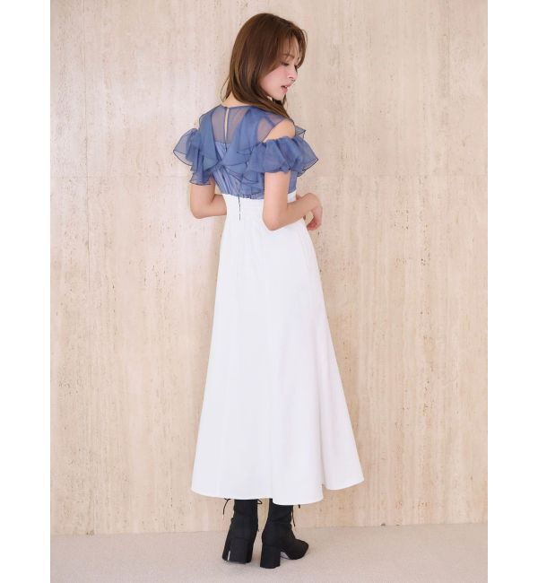 MERCURYDUO「2WAYシアーラッフルドッキングワンピース」|ワンピース|