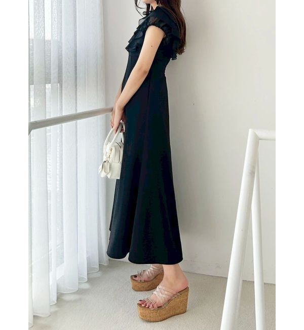 MERCURYDUO「2WAYシアーラッフルドッキングワンピース」|ワンピース|