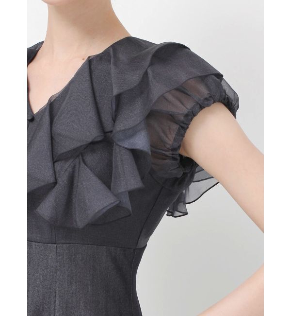 MERCURYDUO「2WAYシアーラッフルドッキングワンピース」|ワンピース|