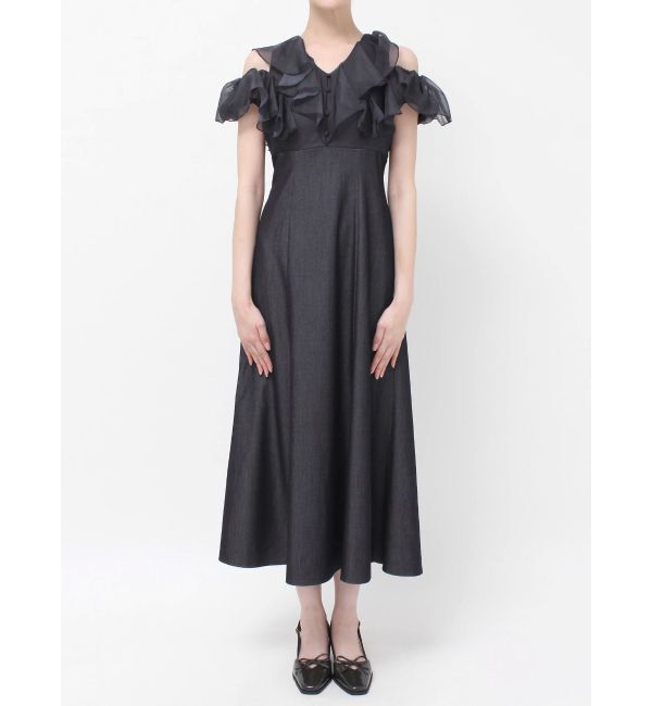 MERCURYDUO「2WAYシアーラッフルドッキングワンピース」|ワンピース|