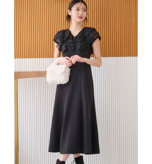 MERCURYDUO「2WAYシアーラッフルドッキングワンピース」|ワンピース|