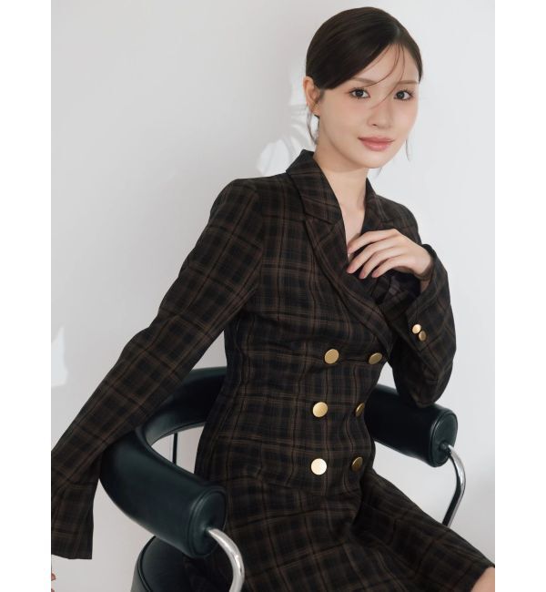 MERCURYDUO「【WEB限定カラーあり】2WAYフィット&フレアジャケットワンピース」|ワンピース|