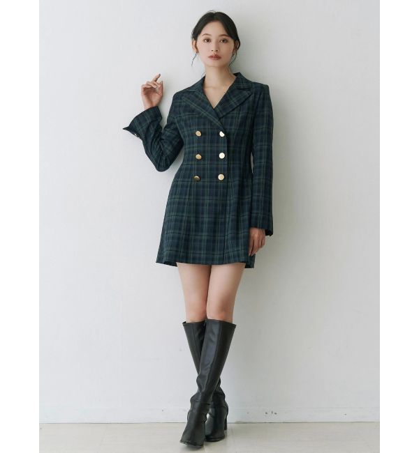 MERCURYDUO「【WEB限定カラーあり】2WAYフィット&フレアジャケットワンピース」|ワンピース|