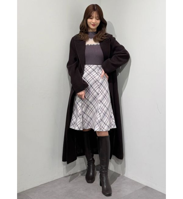 MERCURYDUO「オリジナルロービングチェックニーレングススカート」|スカート|