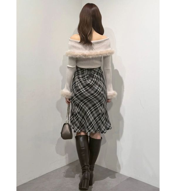 MERCURYDUO「オリジナルロービングチェックニーレングススカート」|スカート|