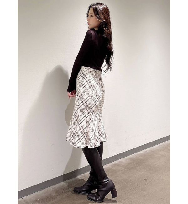 MERCURYDUO「オリジナルロービングチェックニーレングススカート」|スカート|