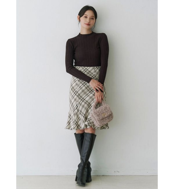 MERCURYDUO「オリジナルロービングチェックニーレングススカート」|スカート|