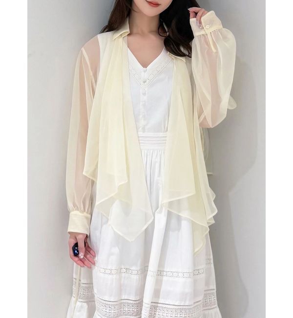 MERCURYDUO「ドレープシアーシャツ」|シャツ・ブラウス|