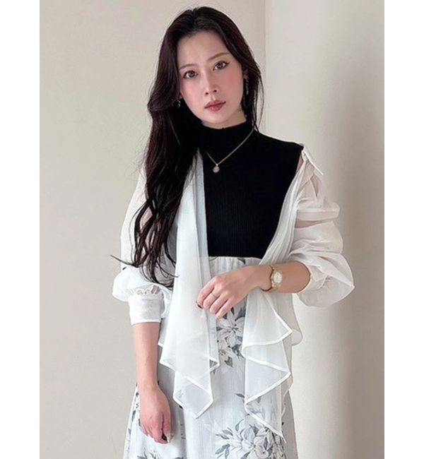 MERCURYDUO「ドレープシアーシャツ」|シャツ・ブラウス|