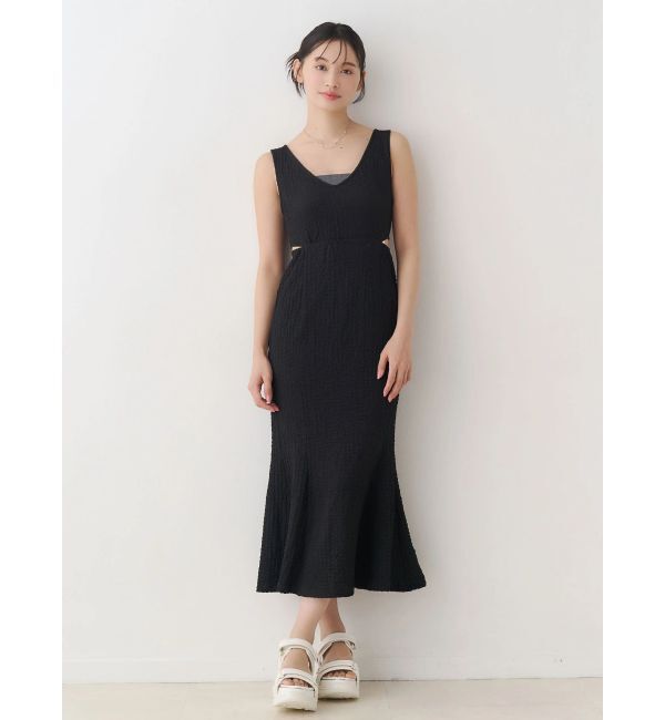 MERCURYDUO「【MERCURYDUO&times;AMPHI】カップ付きサイドカットアウトマーメイドワンピース」|ワンピース|