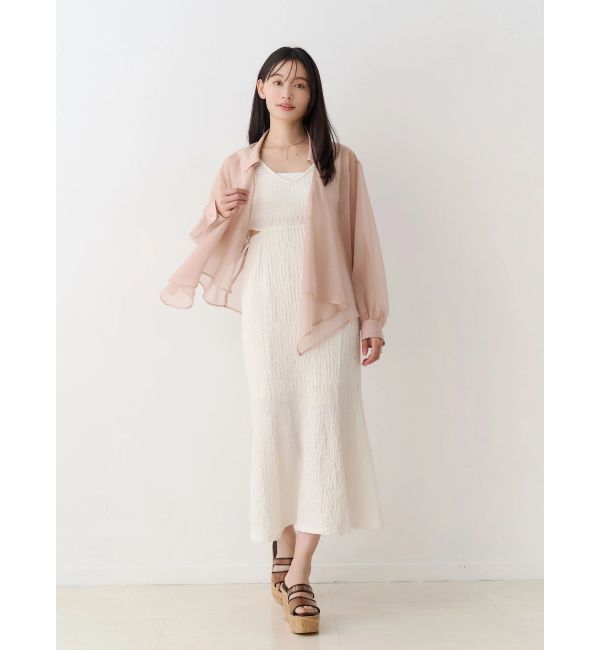 MERCURYDUO「【MERCURYDUO&times;AMPHI】カップ付きサイドカットアウトマーメイドワンピース」|ワンピース|