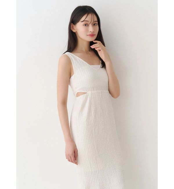 MERCURYDUO「【MERCURYDUO&times;AMPHI】カップ付きサイドカットアウトマーメイドワンピース」|ワンピース|