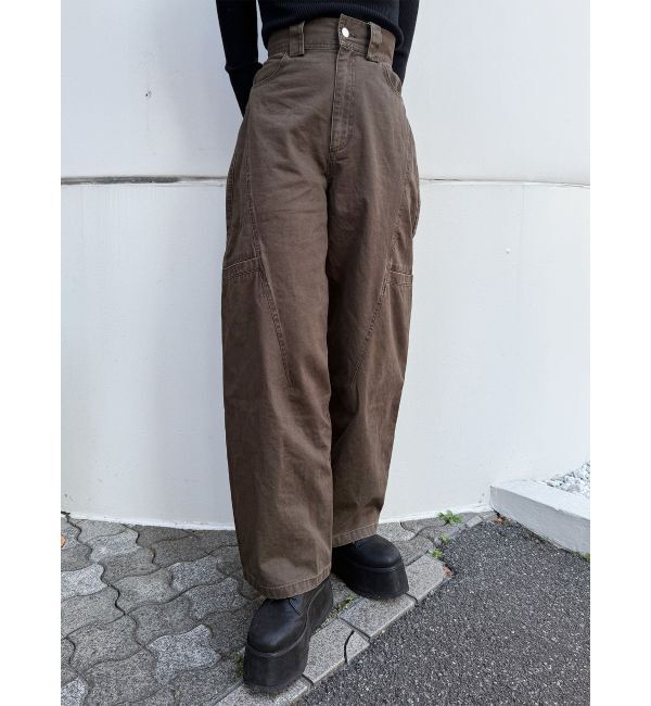 MURUA「パッチポケットバレルレッグパンツ」|その他|ブラウン