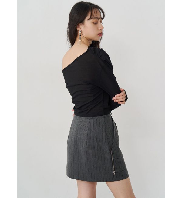 MURUA「ドレープワンショルトップス」|Tシャツ・カットソー|