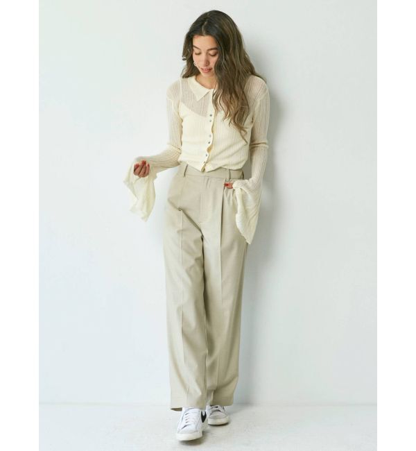 Ungrid「フレアスリーブシアーニットカーディガン」|カーディガン|