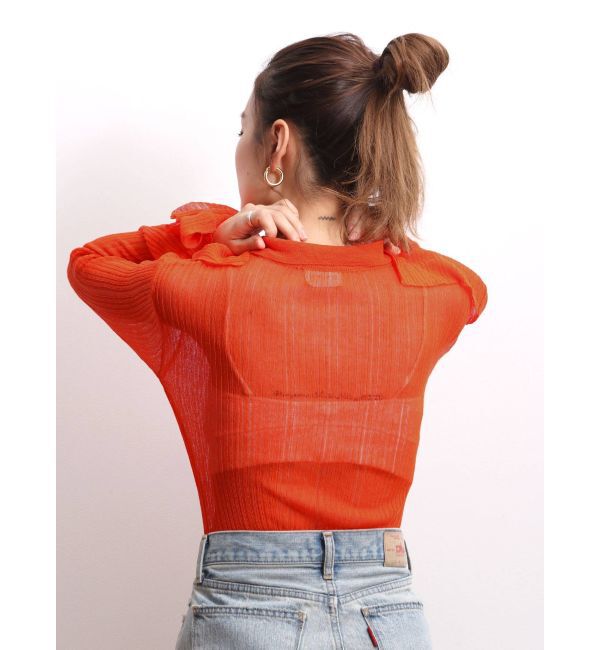 Ungrid「フレアスリーブシアーニットカーディガン」|カーディガン|