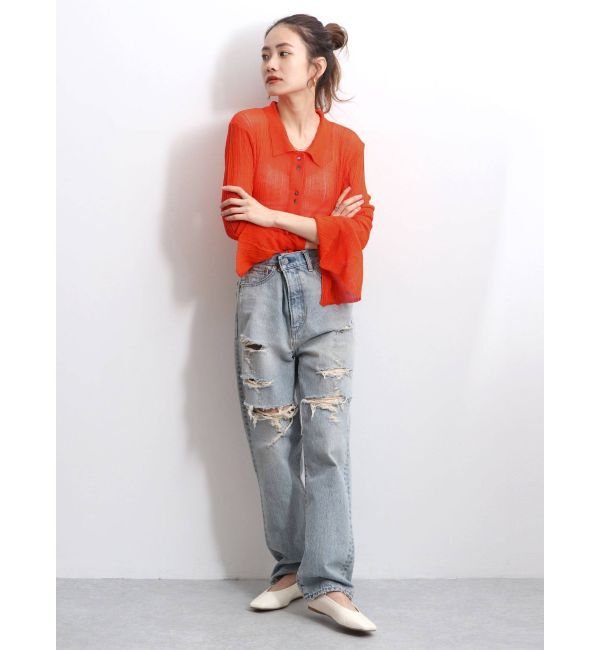 Ungrid「フレアスリーブシアーニットカーディガン」|カーディガン|