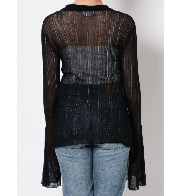 Ungrid「フレアスリーブシアーニットカーディガン」|カーディガン|