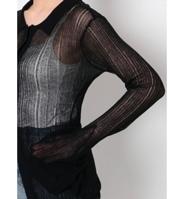 Ungrid「フレアスリーブシアーニットカーディガン」|カーディガン|