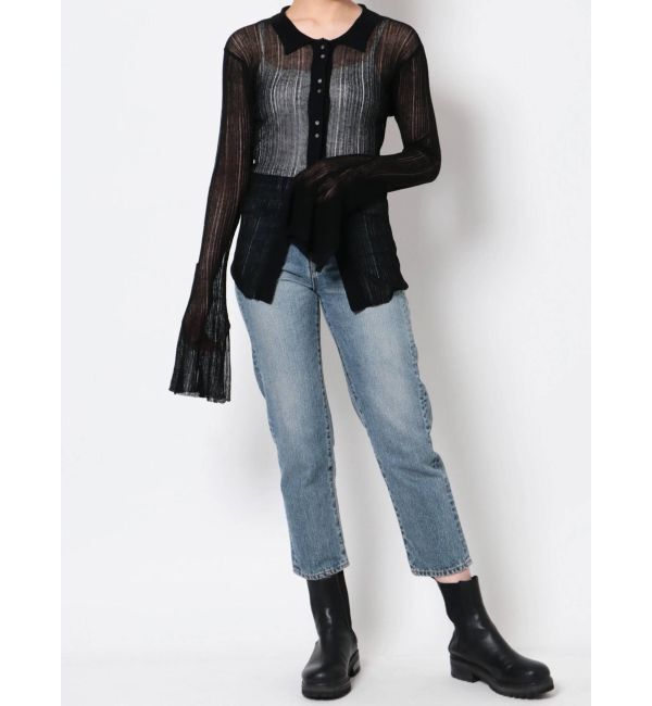 Ungrid「フレアスリーブシアーニットカーディガン」|カーディガン|