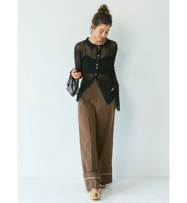 Ungrid「フレアスリーブシアーニットカーディガン」|カーディガン|