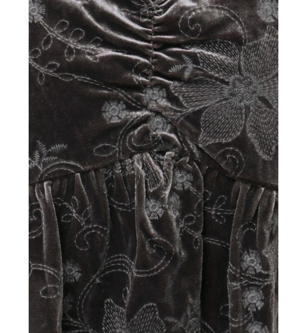 Ungrid「ベロア刺繍デザインキャミ」|キャミソール|