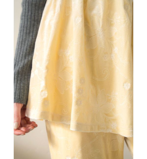 Ungrid「ベロア刺繍デザインキャミ」|キャミソール|