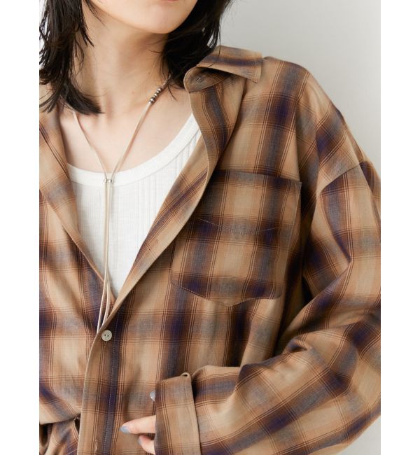 Ungrid「ビッグルーズチェックシャツ」|シャツ・ブラウス|
