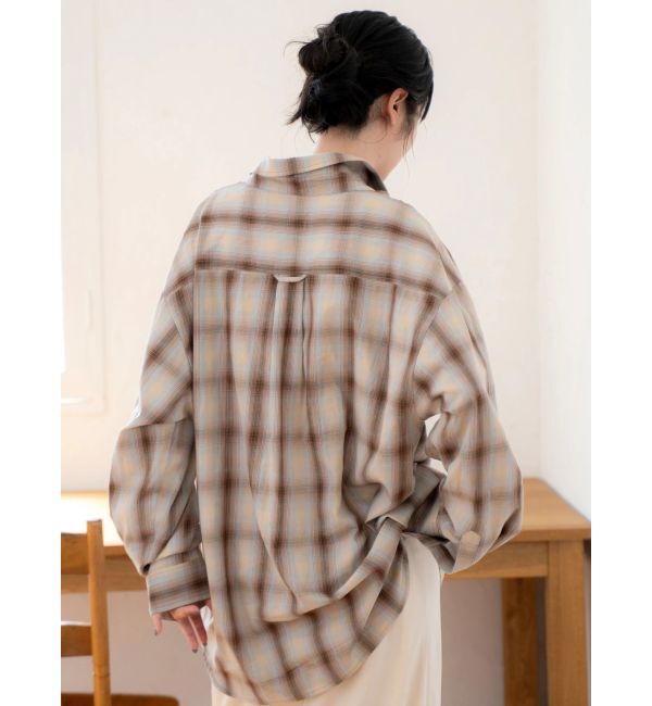 Ungrid「ビッグルーズチェックシャツ」|シャツ・ブラウス|