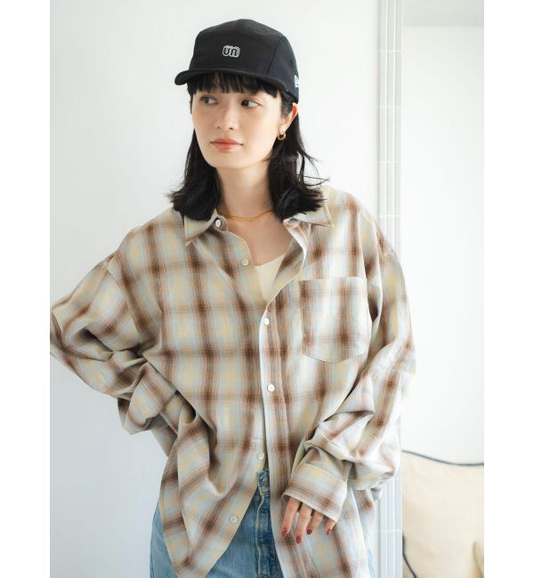 Ungrid「ビッグルーズチェックシャツ」|シャツ・ブラウス|